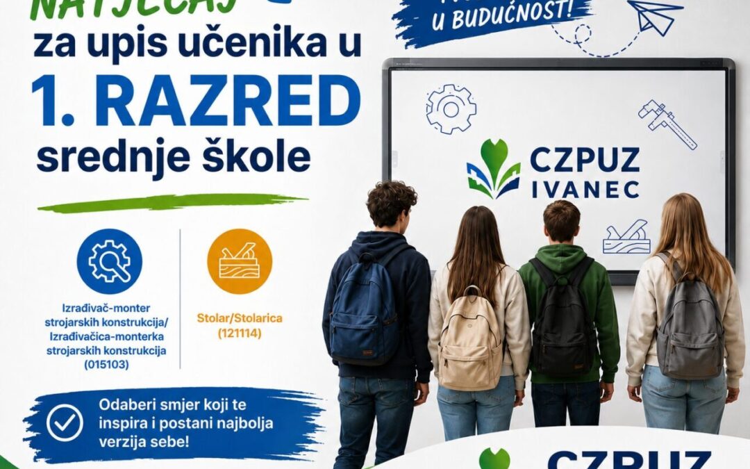 Natječaj za upis učenika u I. razred srednje škole u školskoj 2026./2027. godini